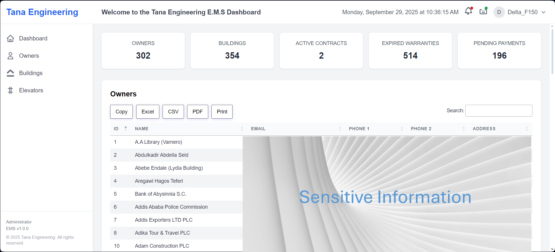 Elevator Information Management System